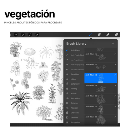 Paquete de pinceles arquitectónicos para Procreate